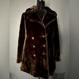 VINTAGE 70s BORGANA styled by Russel Taylor Marshall Field’s Faux Fur Brown Coat